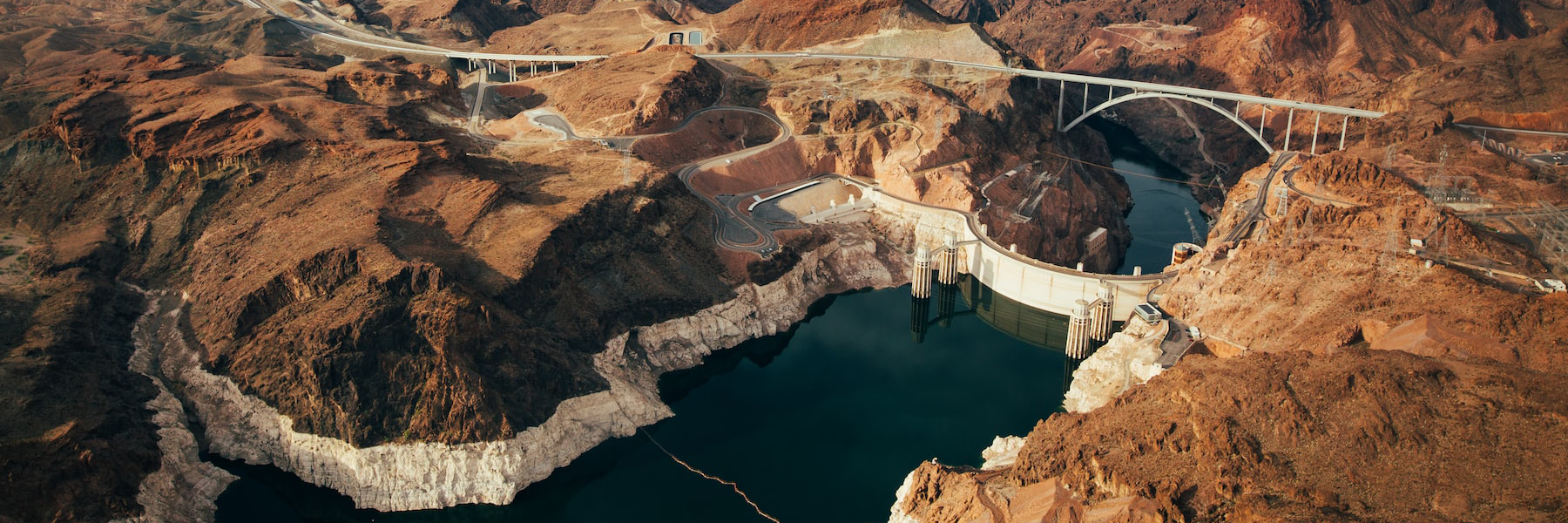 Aerial view of Hoover Dam 