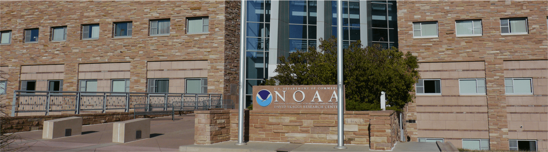 NOAA sign in front of the David Skaggs Research Building
