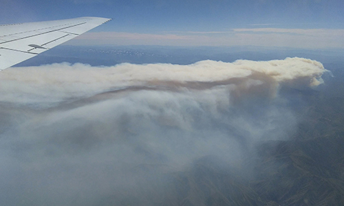 forest fire smoke plume
