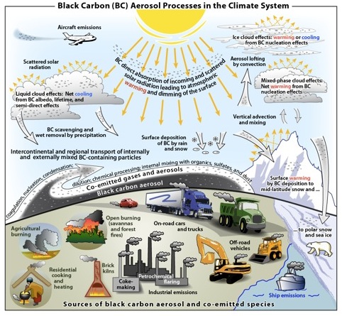Black Carbon (BC) Aerosol Processes in the Climate System