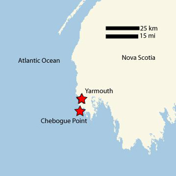 Chebogue Point map location