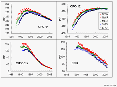 Global CFC Decreases