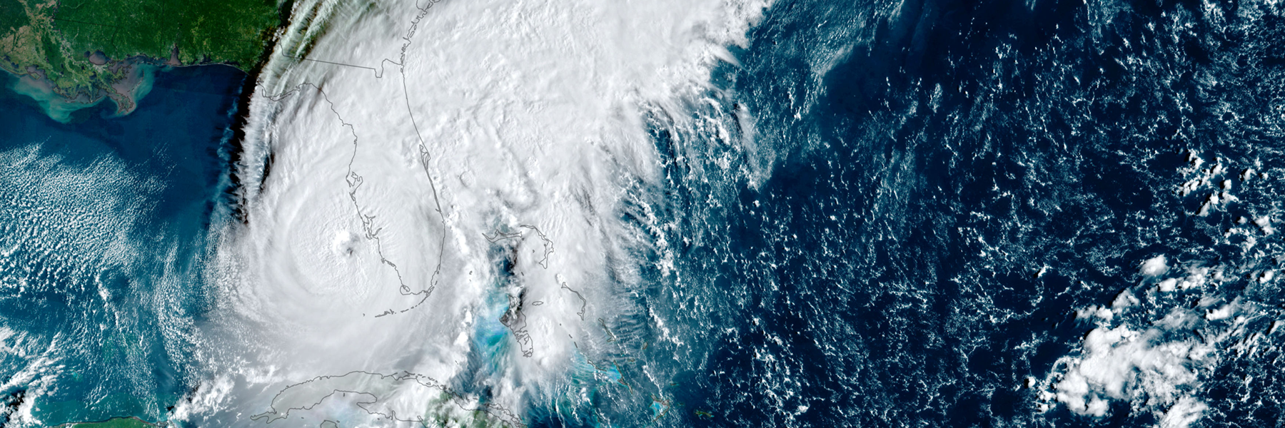 Satellite view of Hurricane Ian, link to article