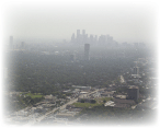 hazy day in Houston, TX